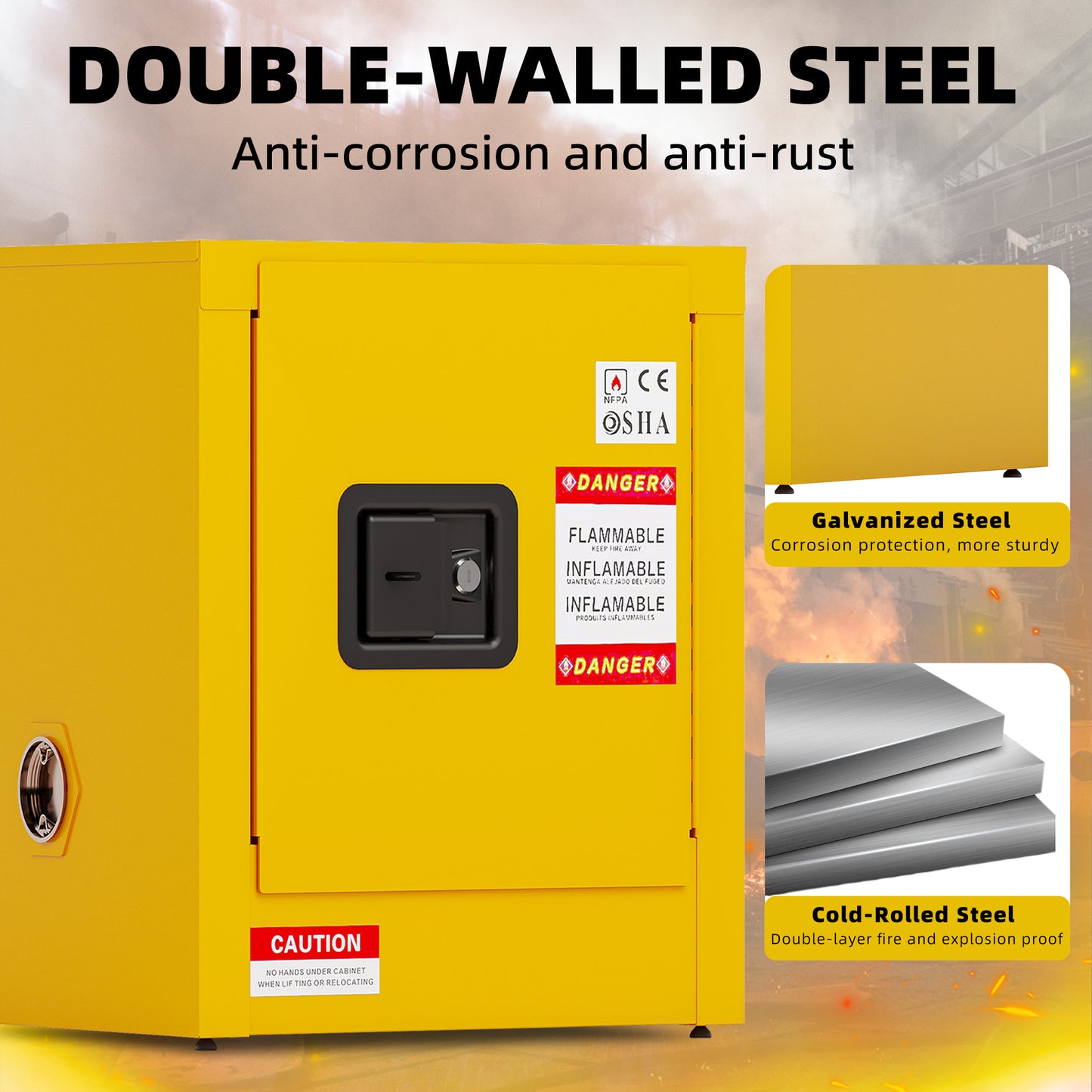 Mission Industrial Flammable Steel Safety Cabinet