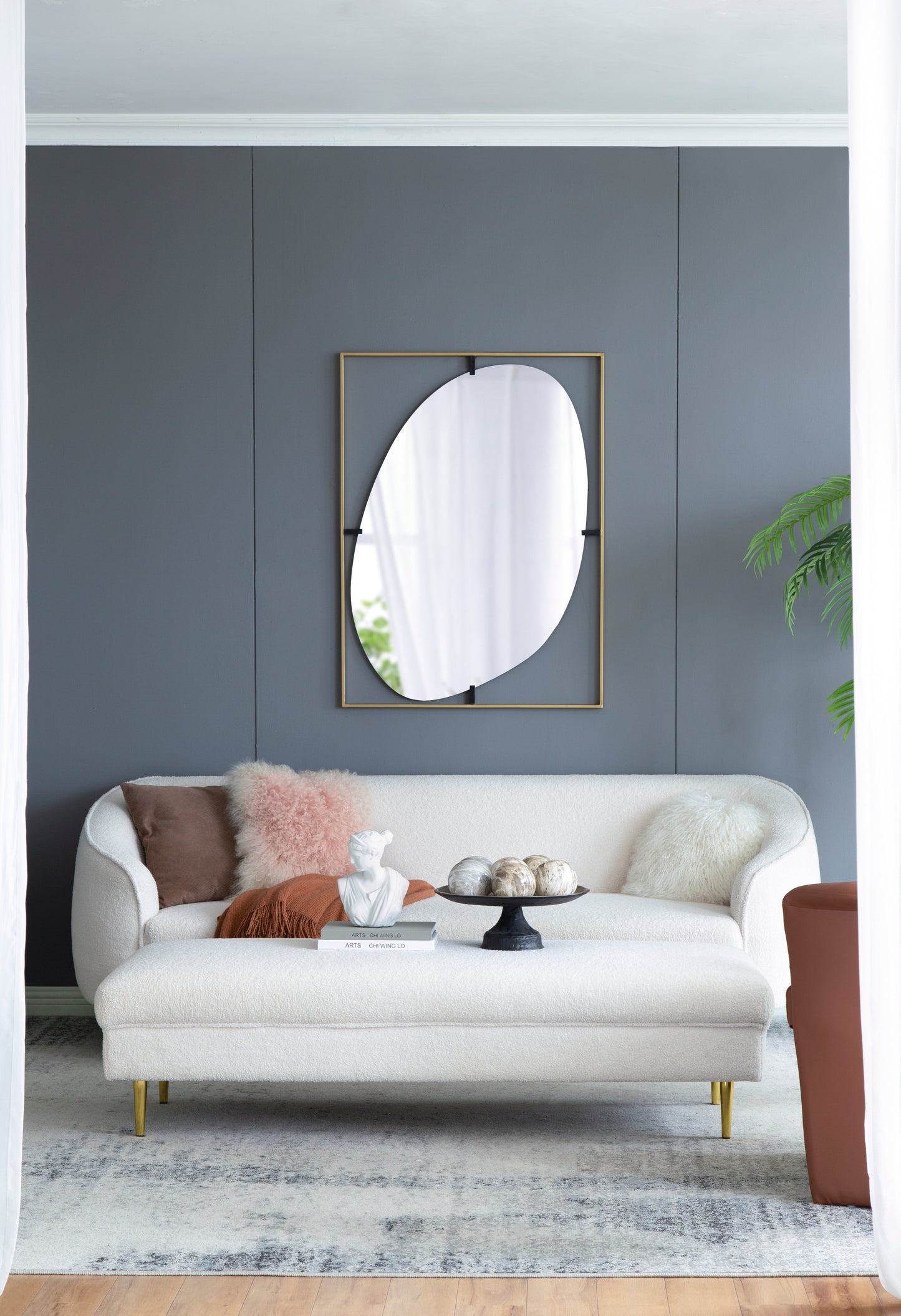 Ghivi Contemporary Poppy Framed Mirror