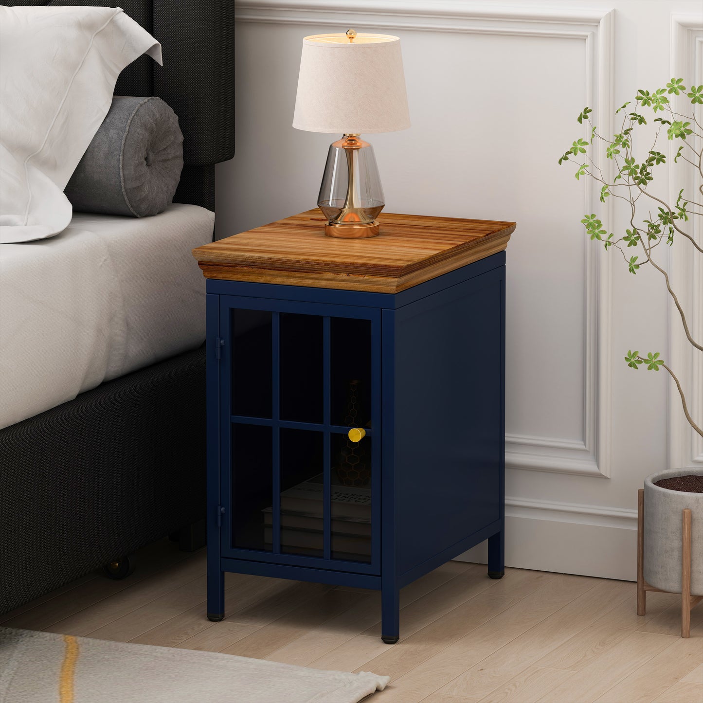 Napa Craftsman Solid Wood Storage Nightstand