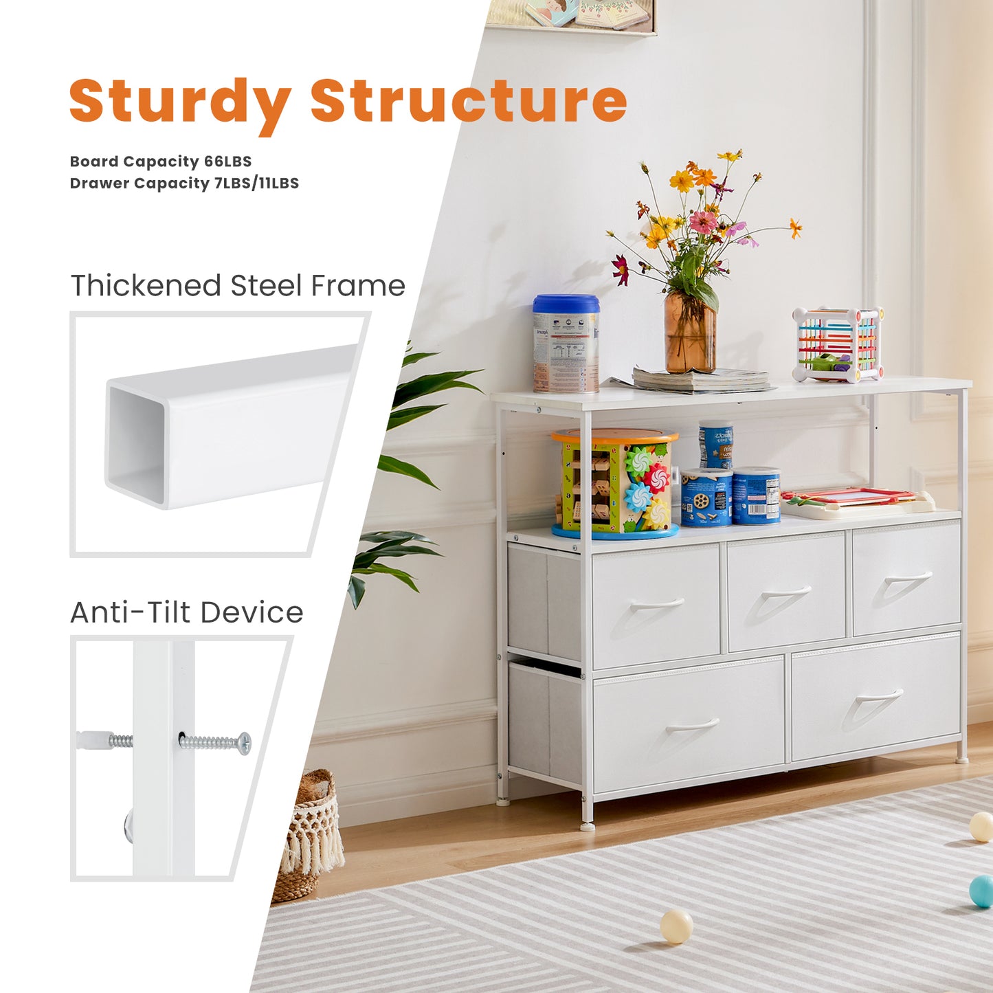 Healdsburg Modern Fabric Closet Dresser Storage