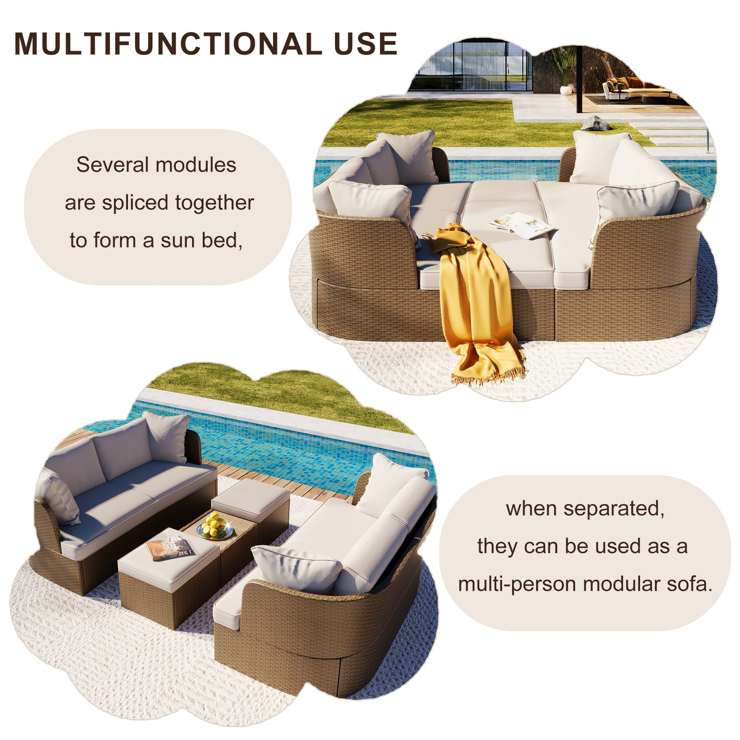 Jiron Contemporary Wicker Patio Set