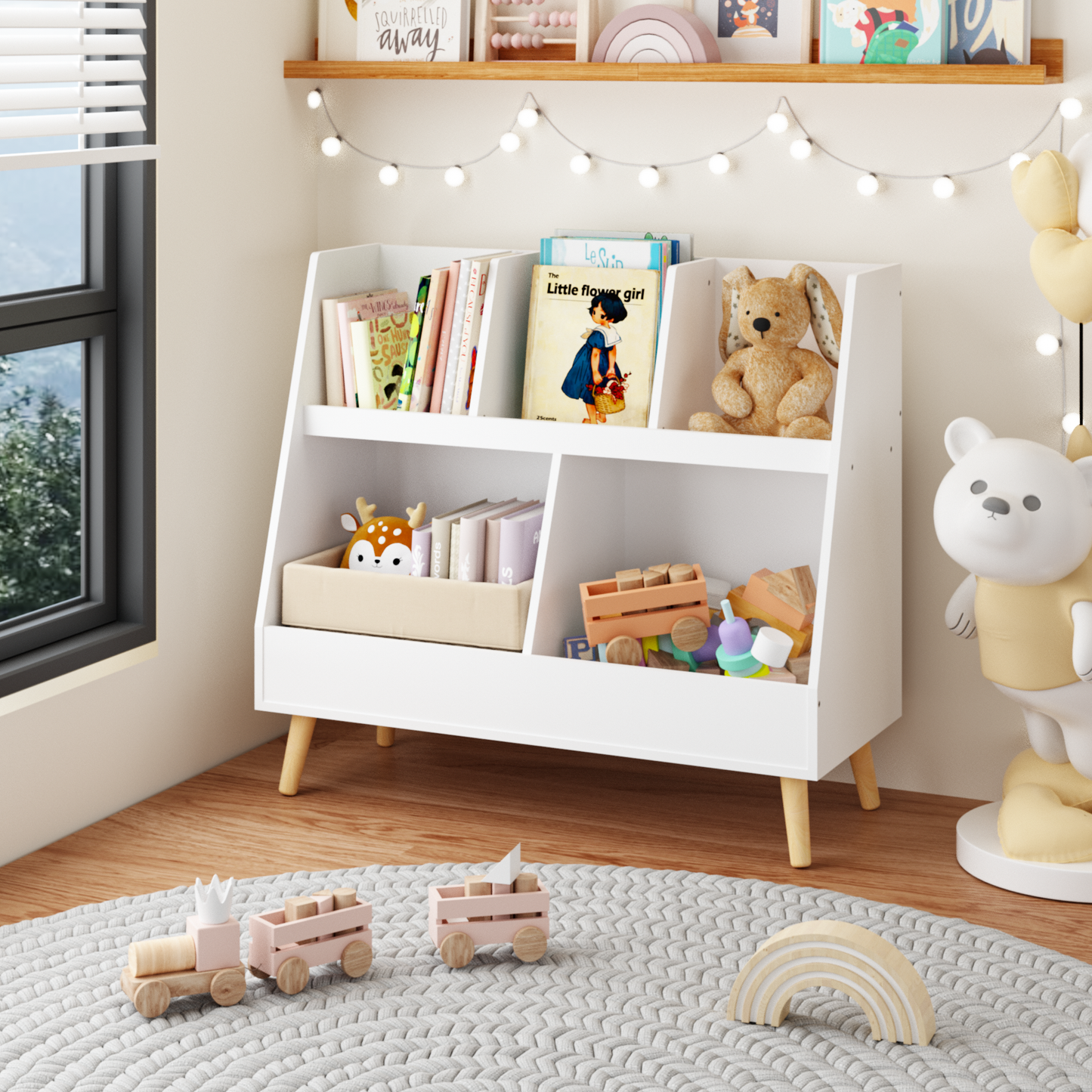 Healdsburg Craftsman Kids shelf Cubbies Organizer