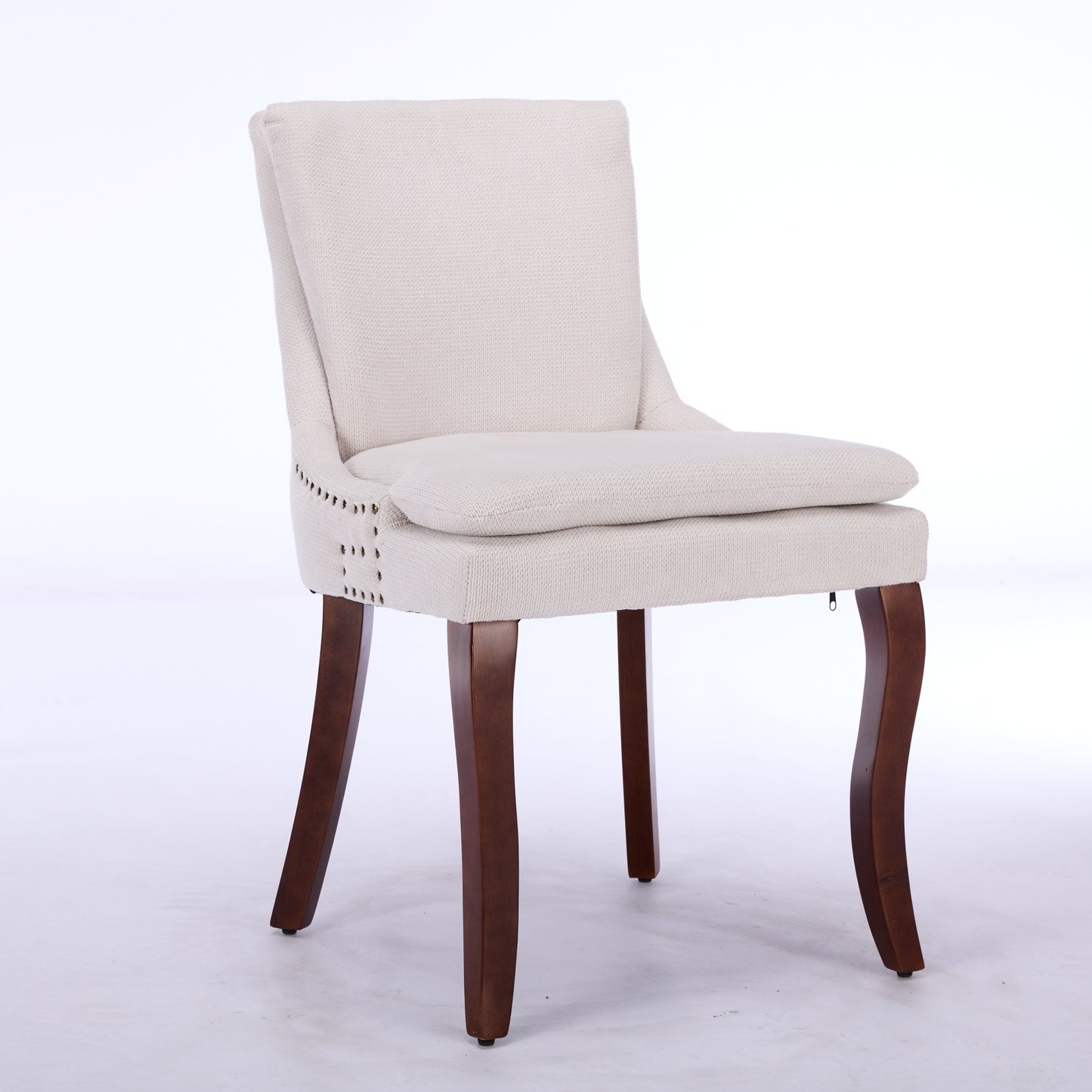 Calista Contemporary Double-layer Chenille Dining Chairs