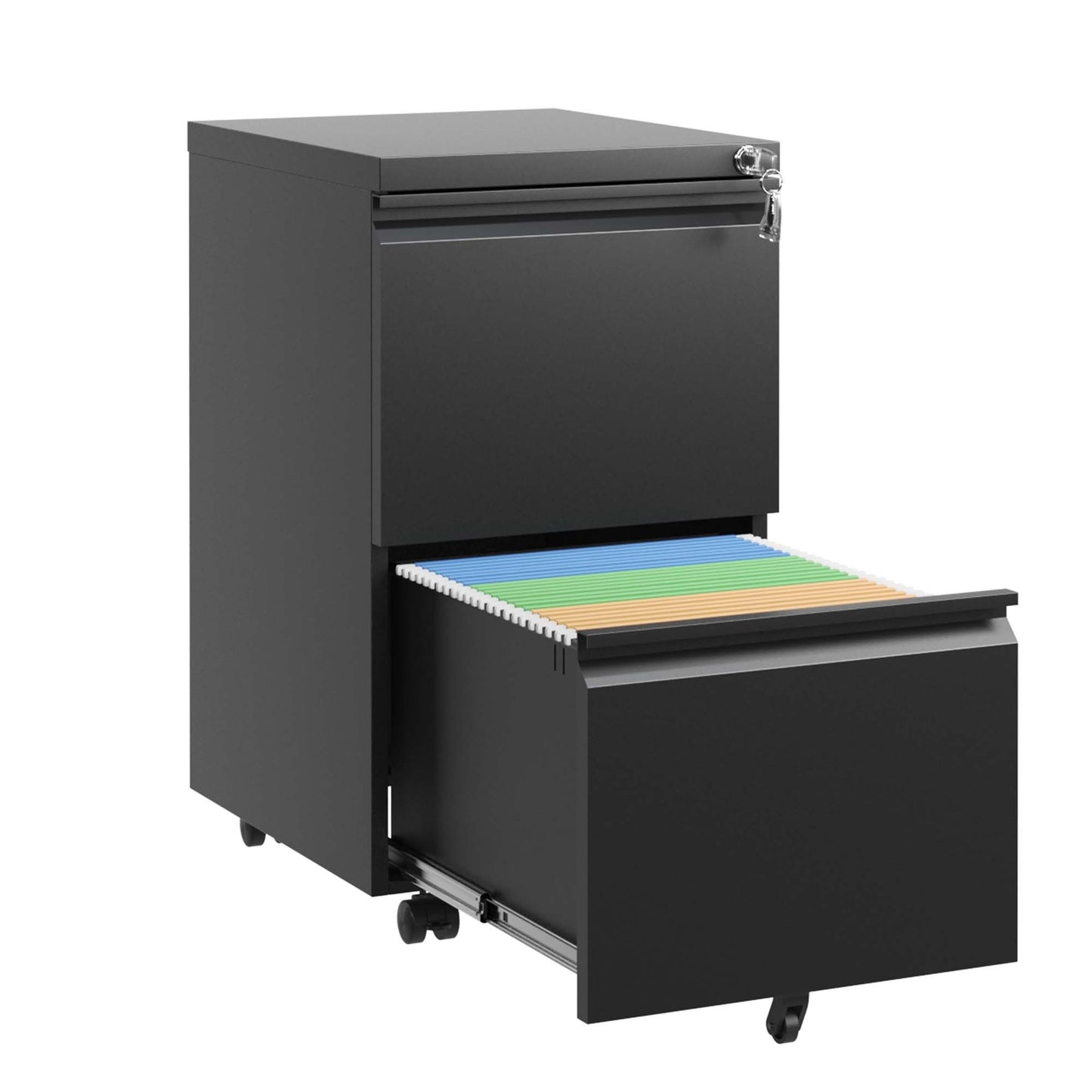Fremont Modern Metal Rolling File Cabinet