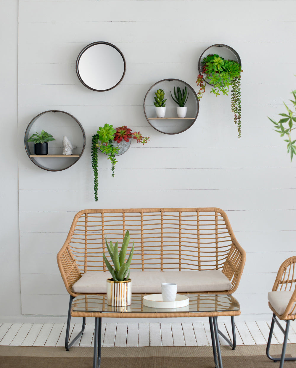 Jiron Industrial Round Metal Planter