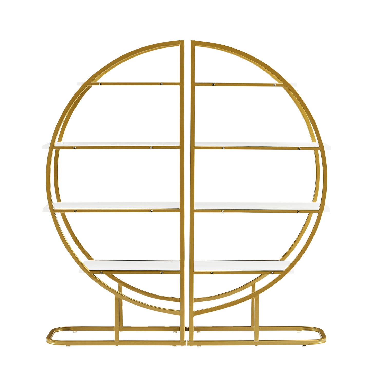 Emery Modern Metal Round Bookshelf