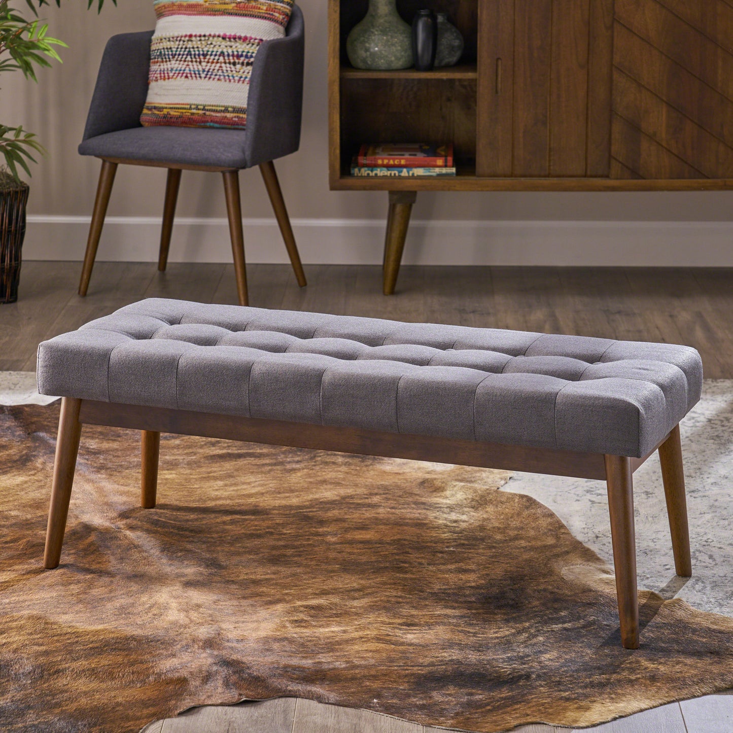 Bartholomew Modern Fabric Ottoman