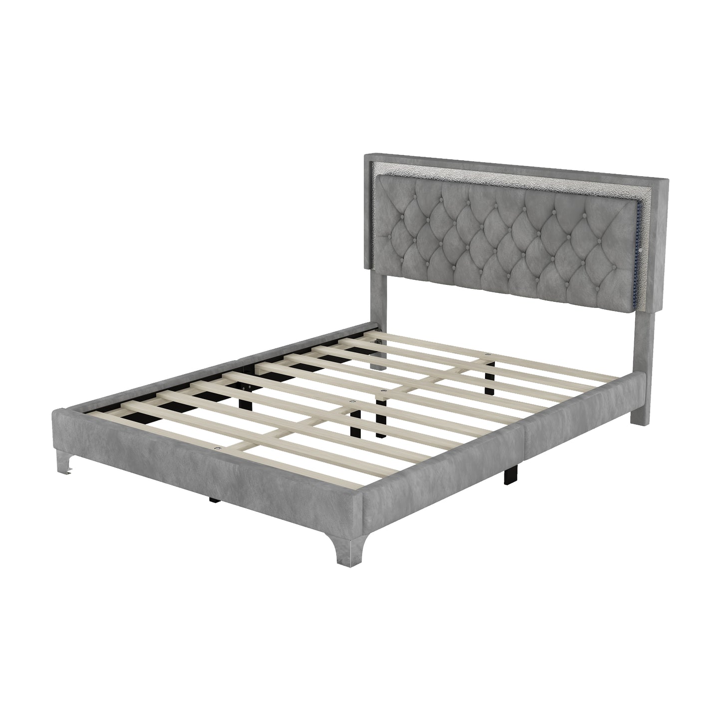 Silverleaf Modern LED Platform Bedroom Set