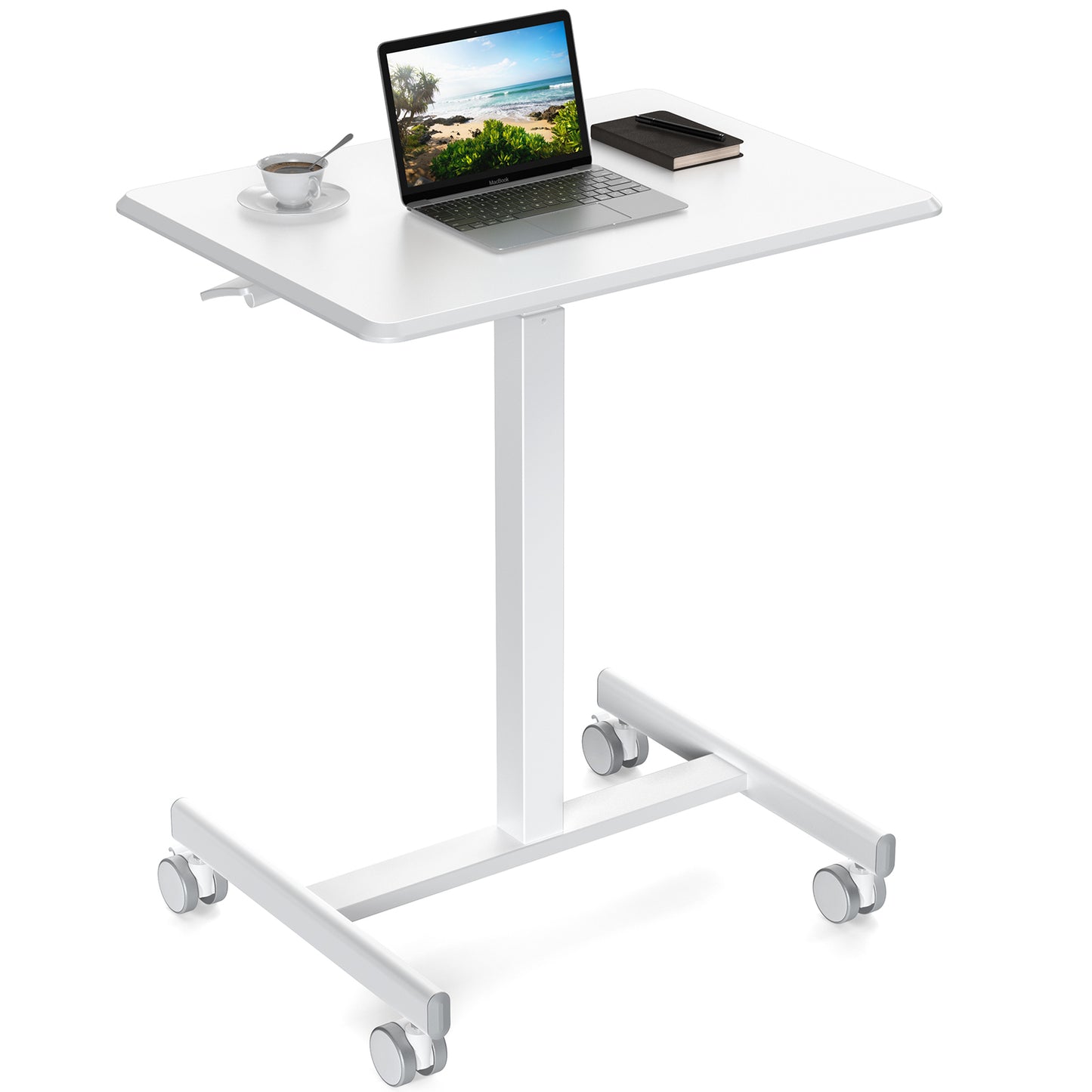 Marites Modern Mobile Standing Desk Laptop Cart