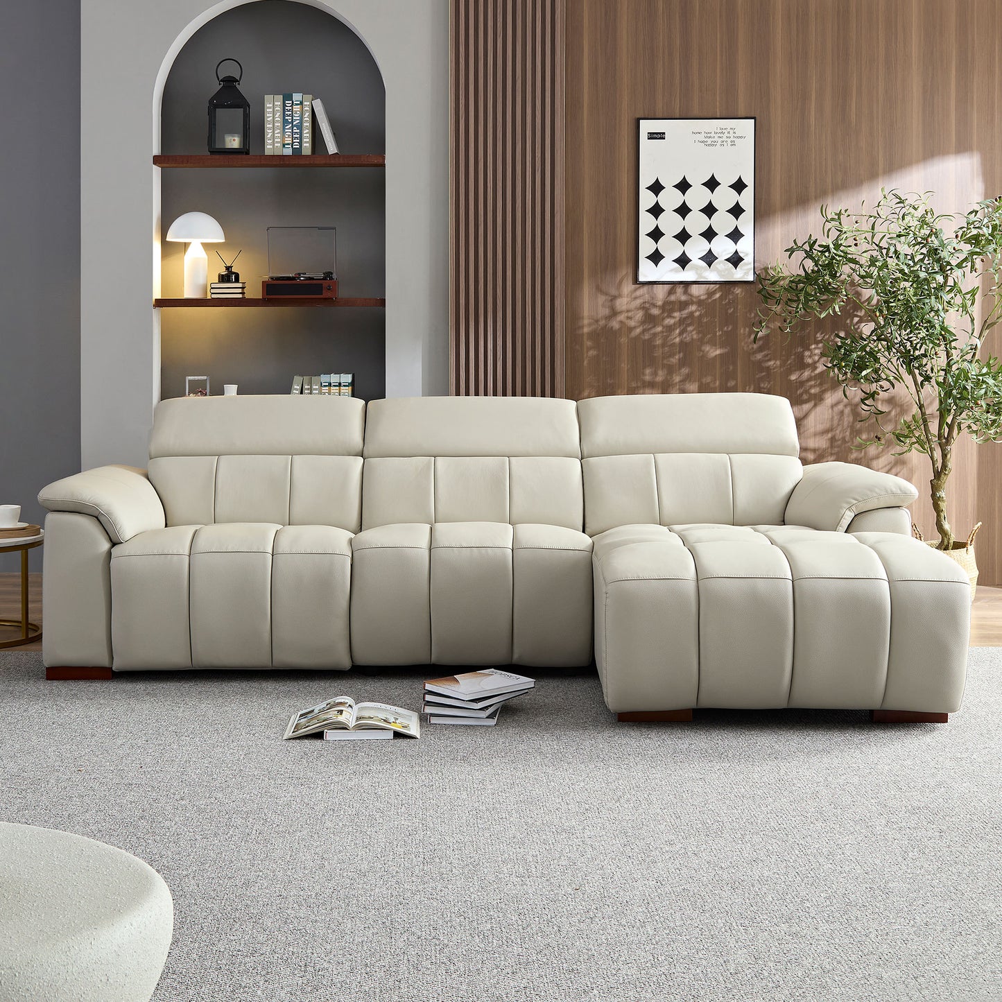 Westport Modern Leather Reclining Sofa