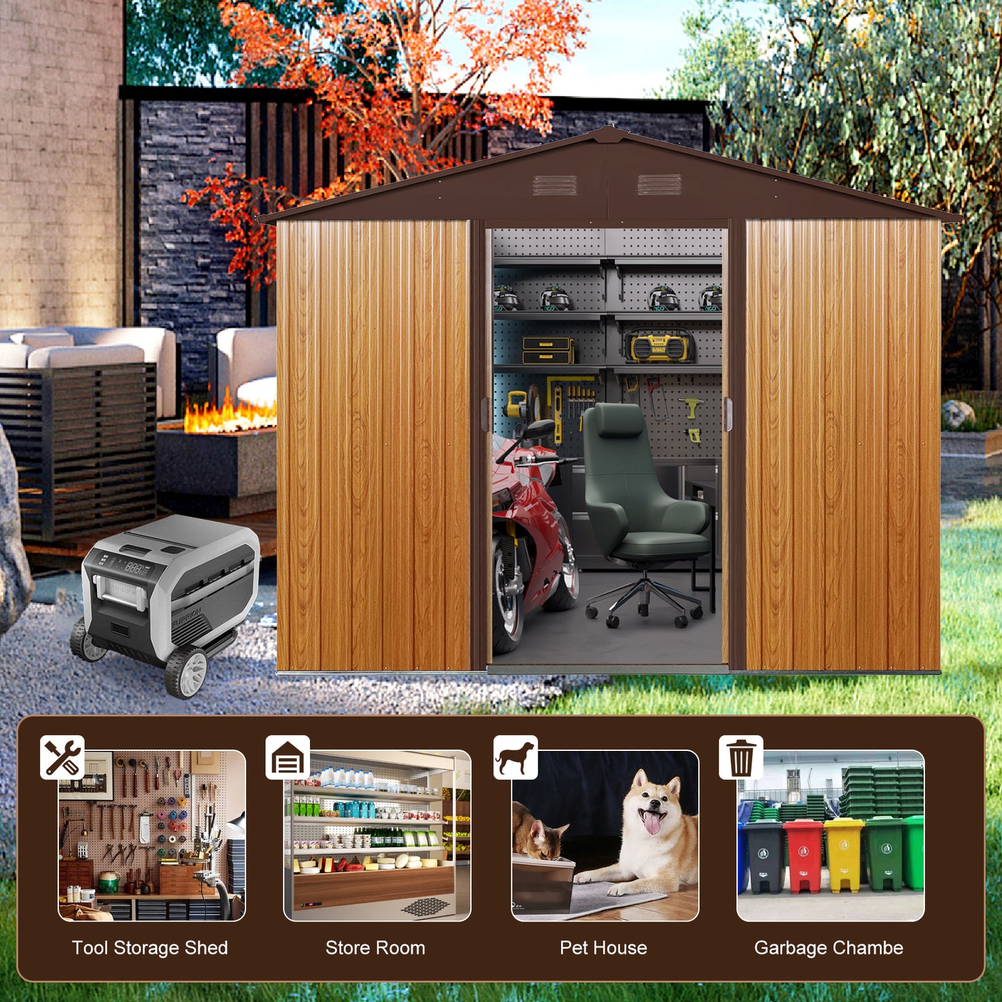 Oakridge Industrial Metal Storage Shed