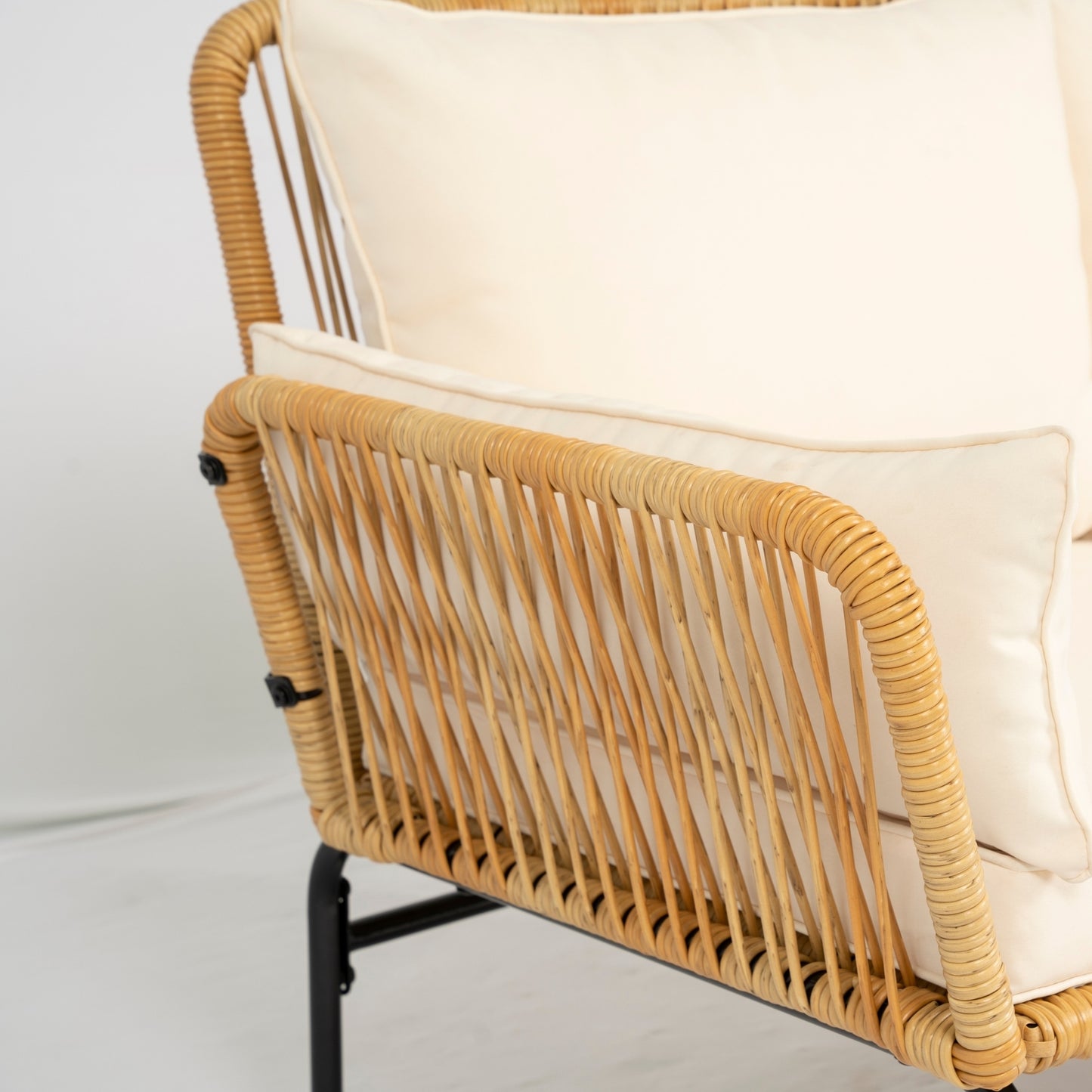 Marcel Modern Natural Wicker Patio Set