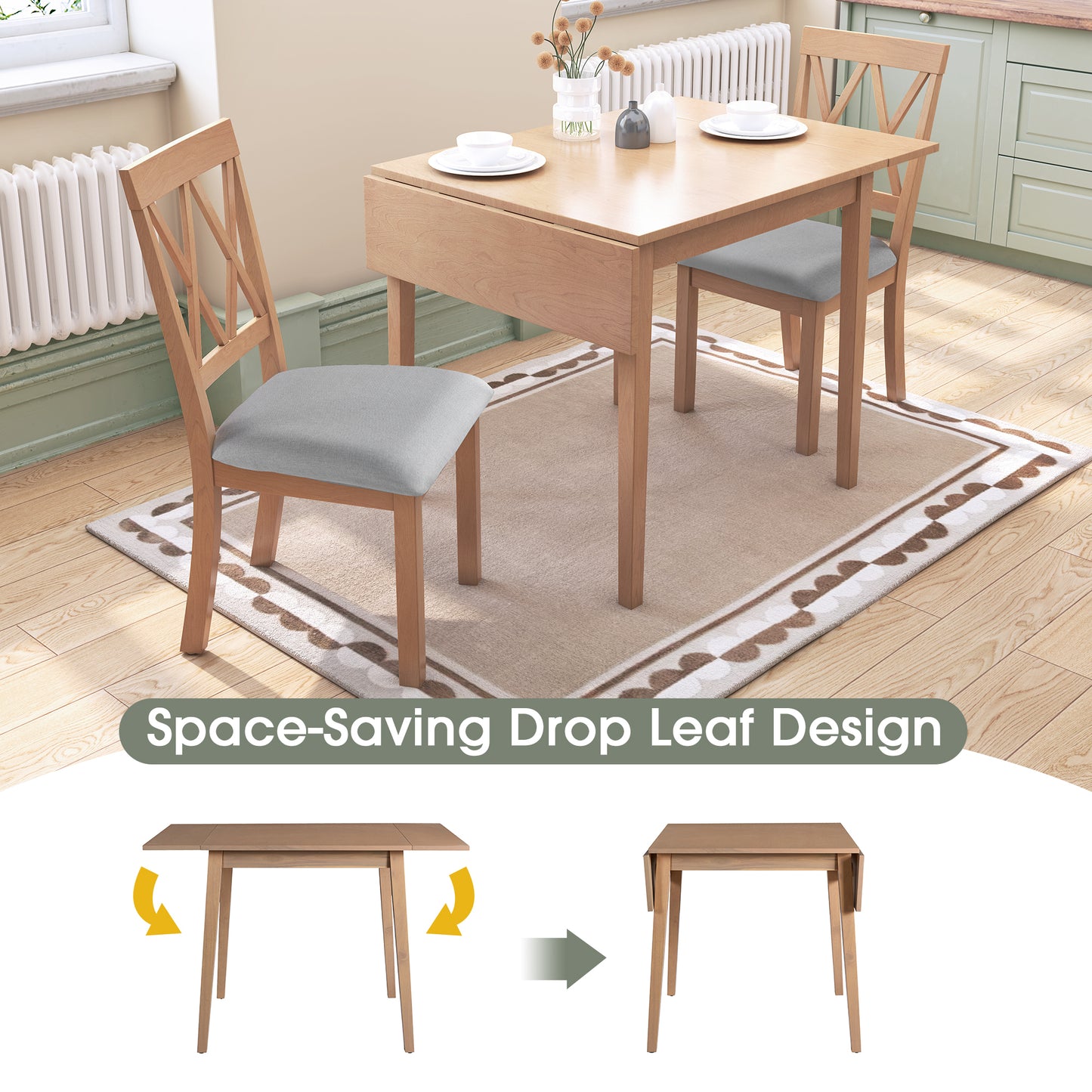 Westport Modern Leaf Kitchen Dining Set