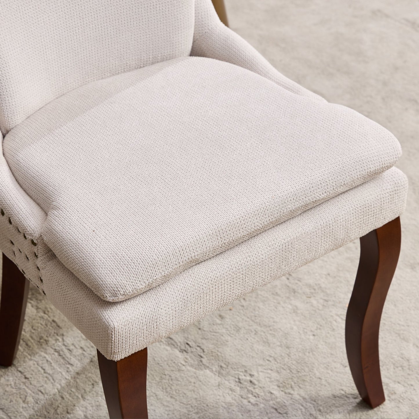 Calista Contemporary Double-layer Chenille Dining Chairs