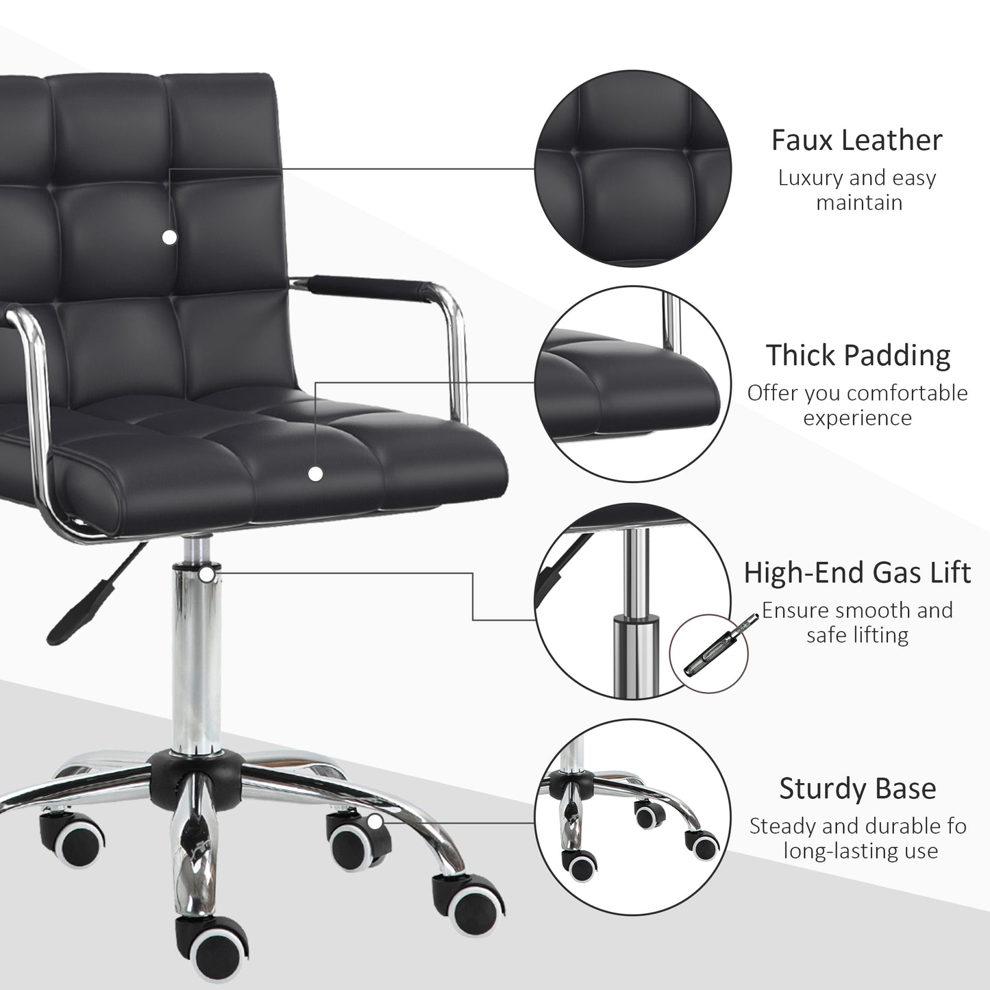 Jiron Modern PU Leather Office Chair