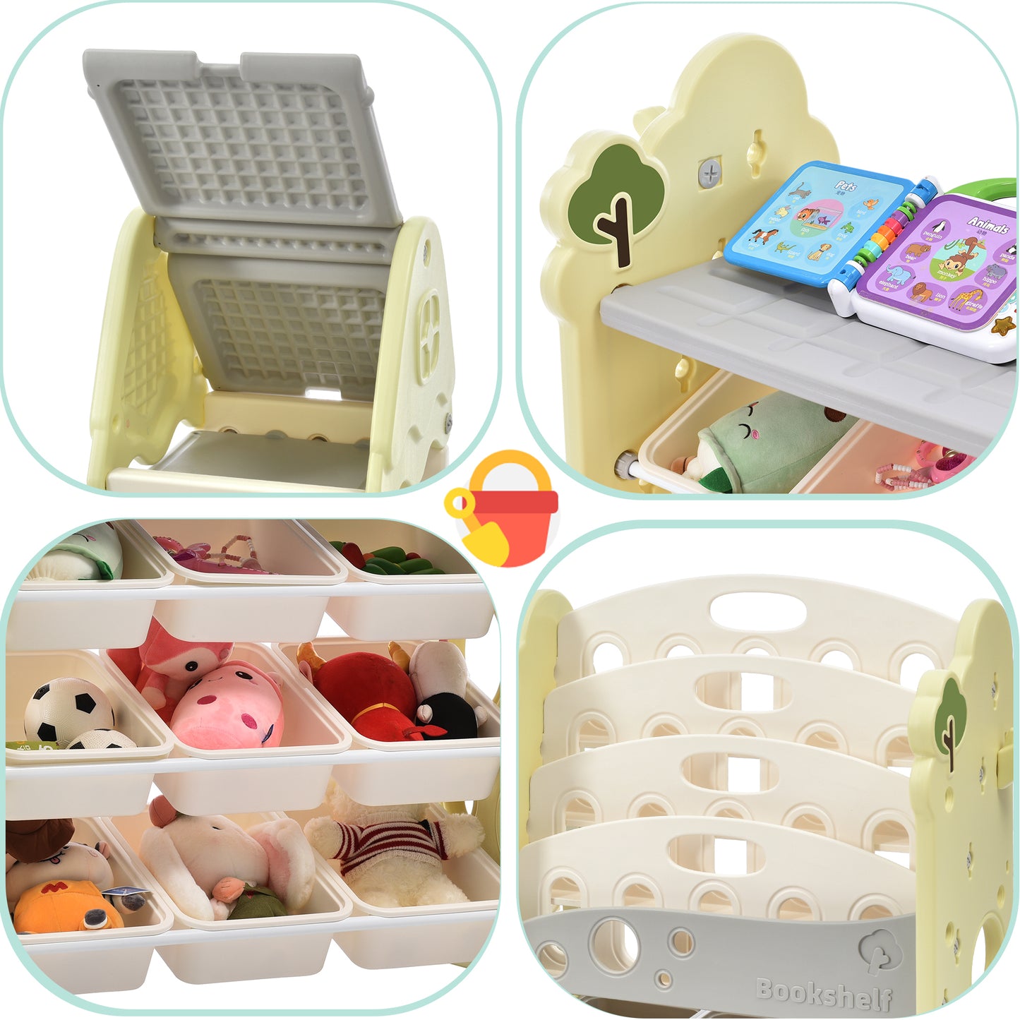 Justo Modern Kids Storage Shelf