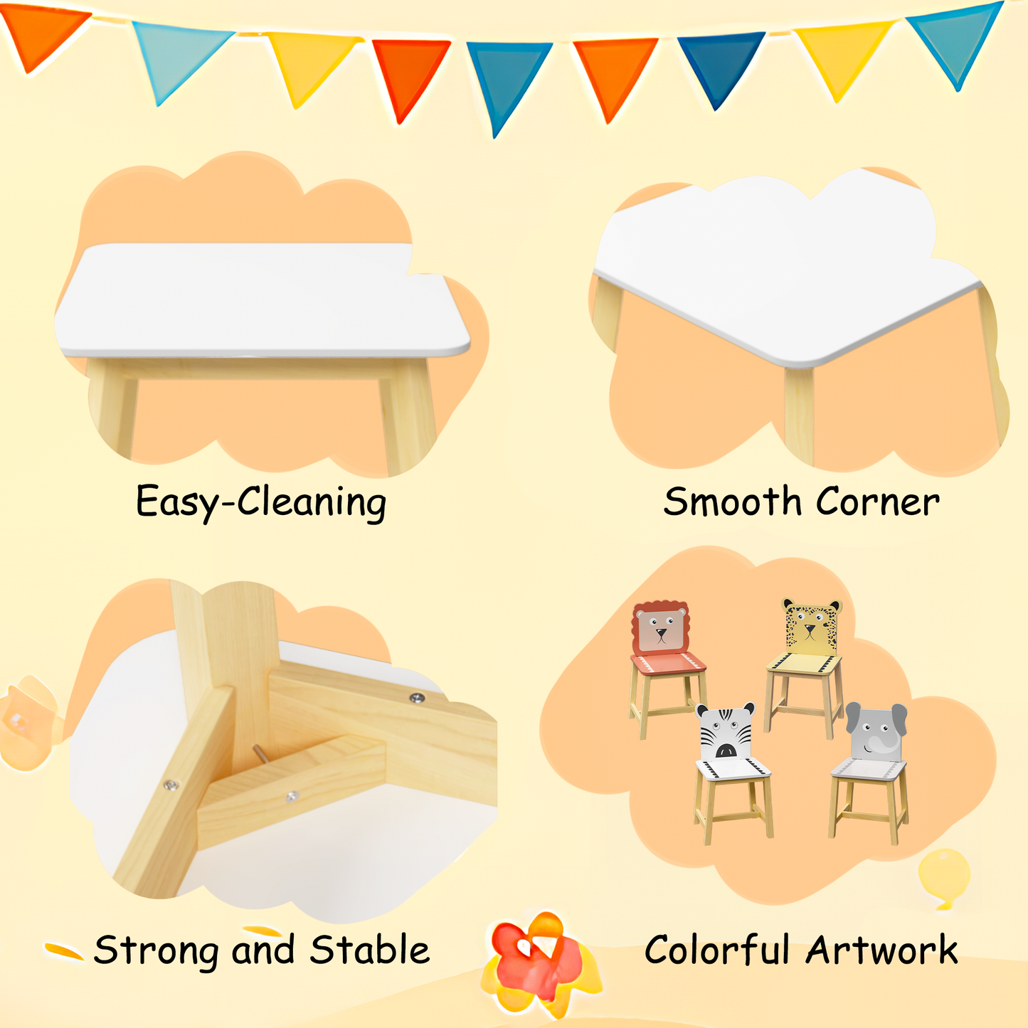 Lula Craftsman Kids Animal Table Set