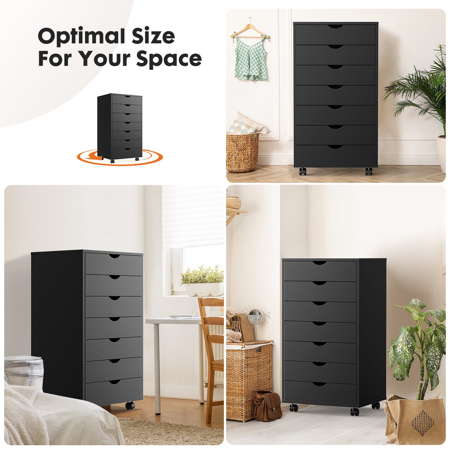 Fremont Modern 7-Drawer Chest Office Cabinet