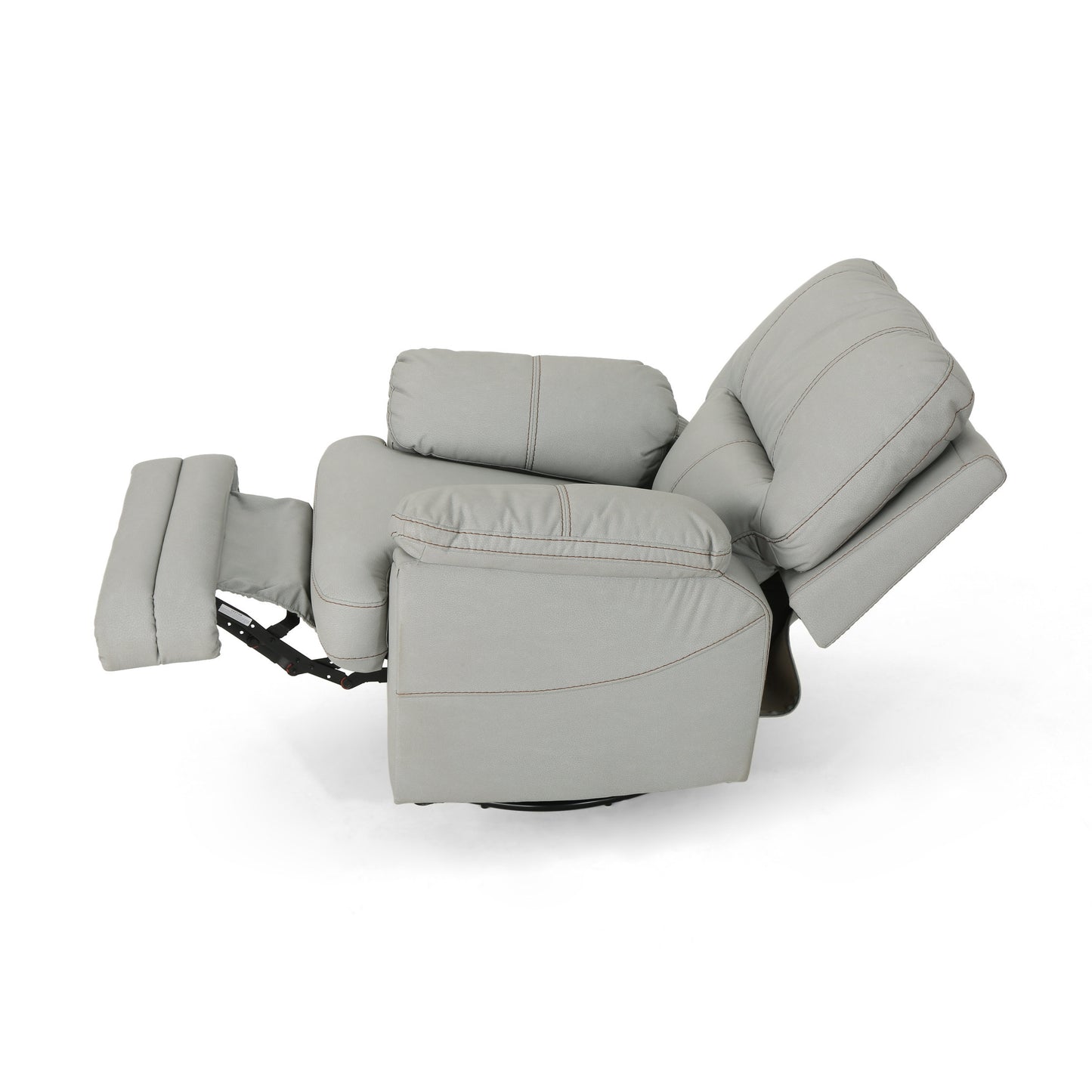 Cleo Mid-Century Faux Leather Power Recliner