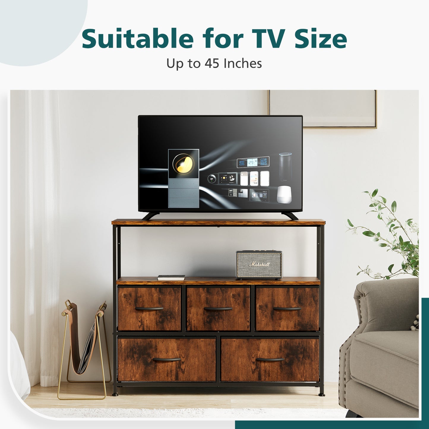 Silverleaf Modern Fabric Bedroom Dresser
