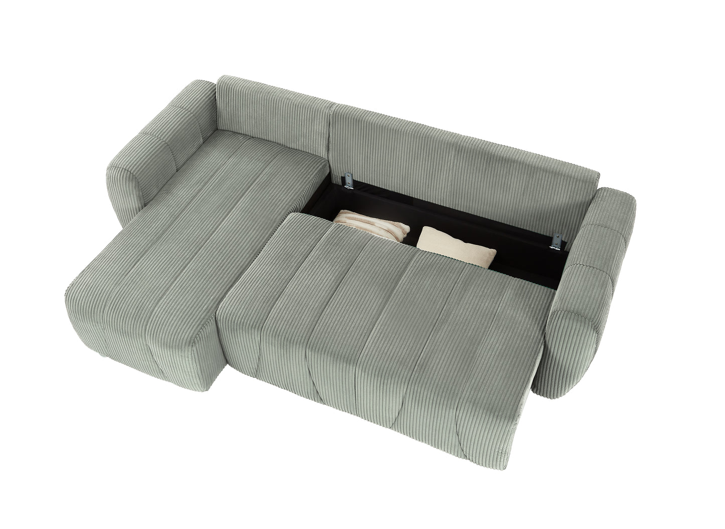 Marcel Mid-Century Convertible L-Shaped Sofa