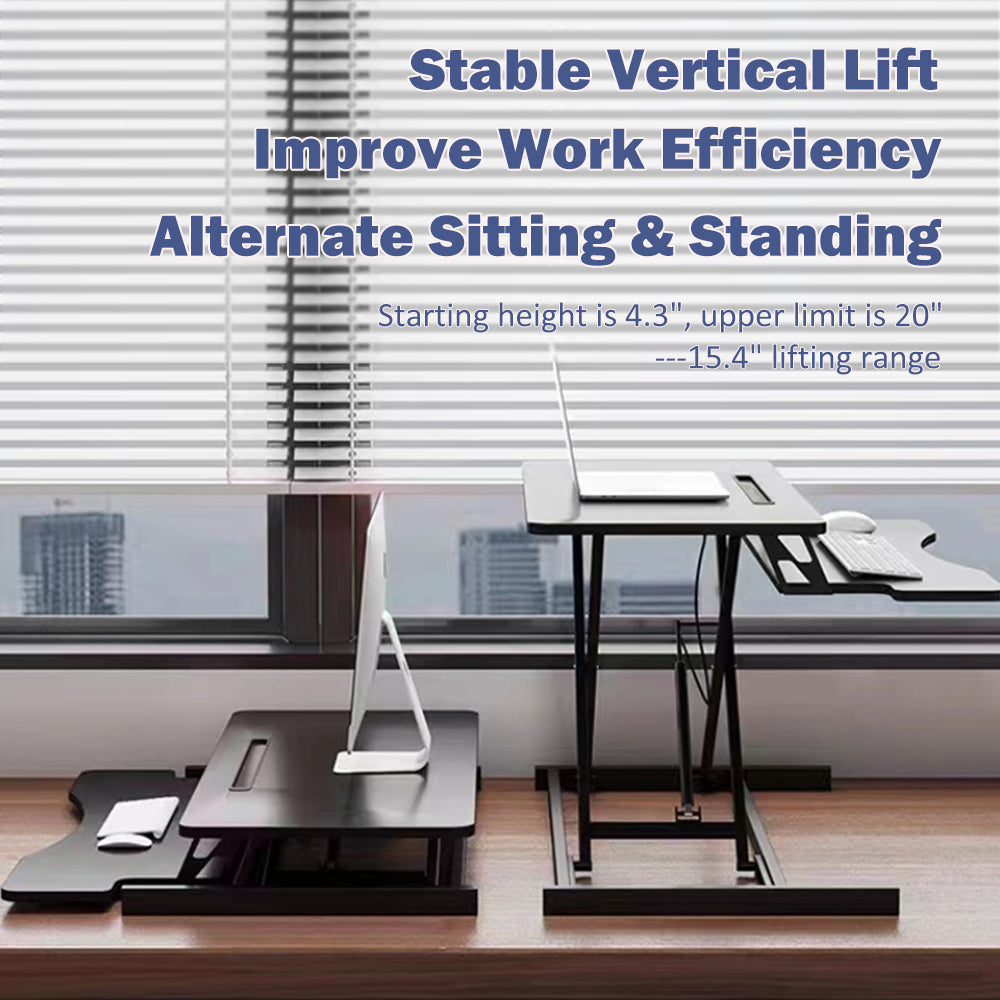 Emery Modern Adjustable Desk Riser Converter
