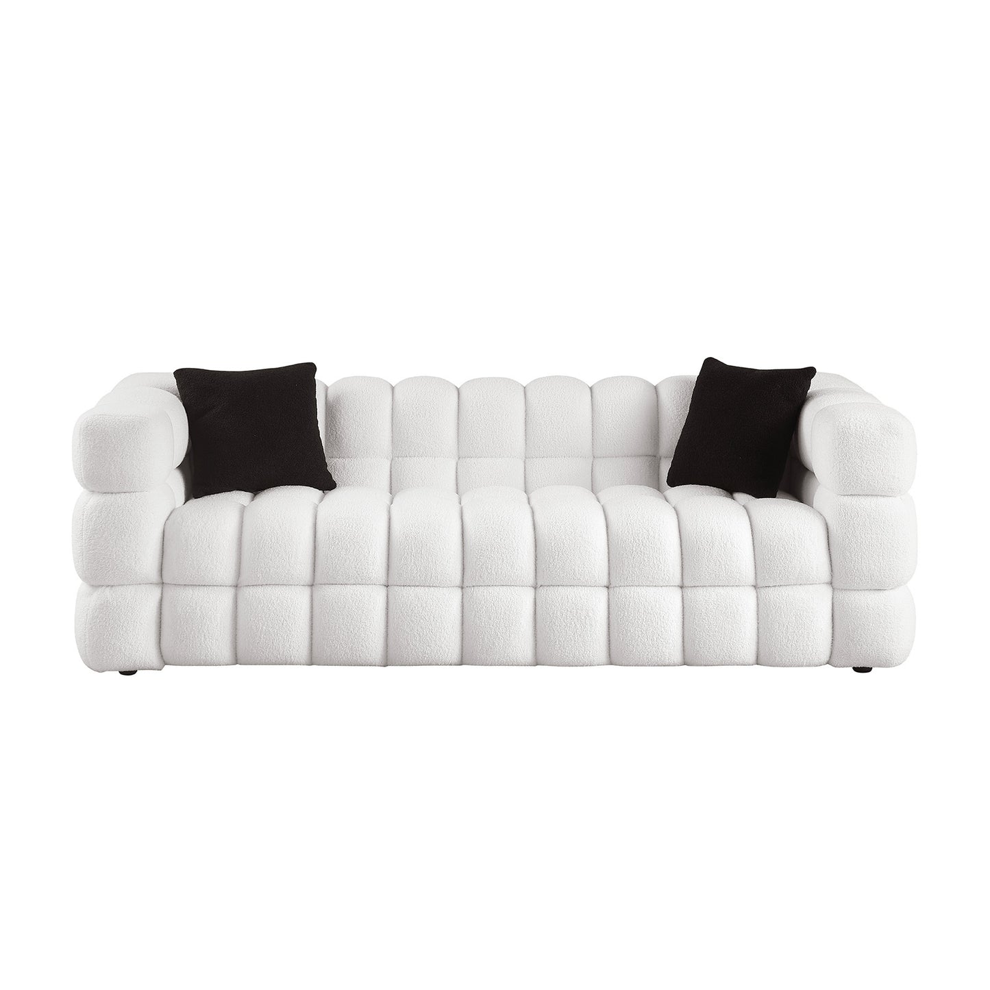 Silverleaf Contemporary Marshmallow Boucle Sofa
