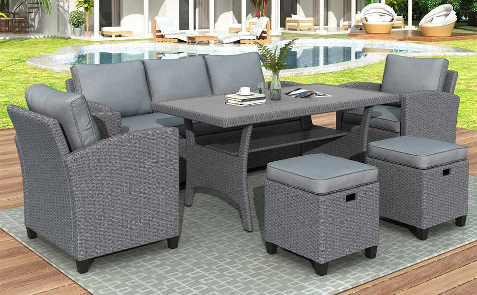 Ghivi Contemporary Rattan Outdoor Set