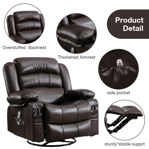 Mission Modern Massage Swivel Recliner Chair