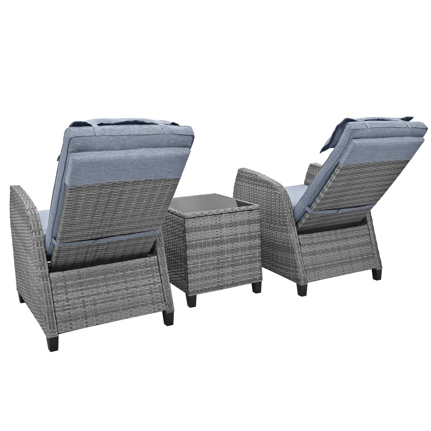 Warmsprings Contemporary U Style Rattan Patio Set