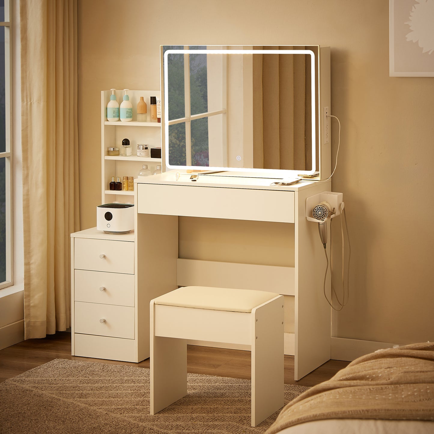 Warmsprings Contemporary Elegant Vanity Desk
