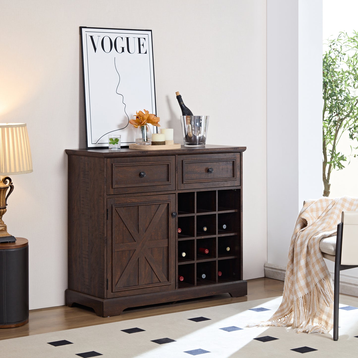 Ghivi Craftsman Farmhouse Storage Cabinet