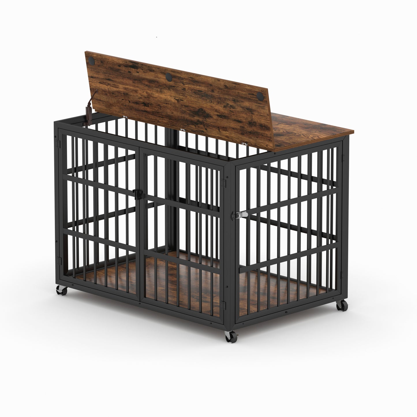 Fitch Industrial Iron Rustic Dog Crate