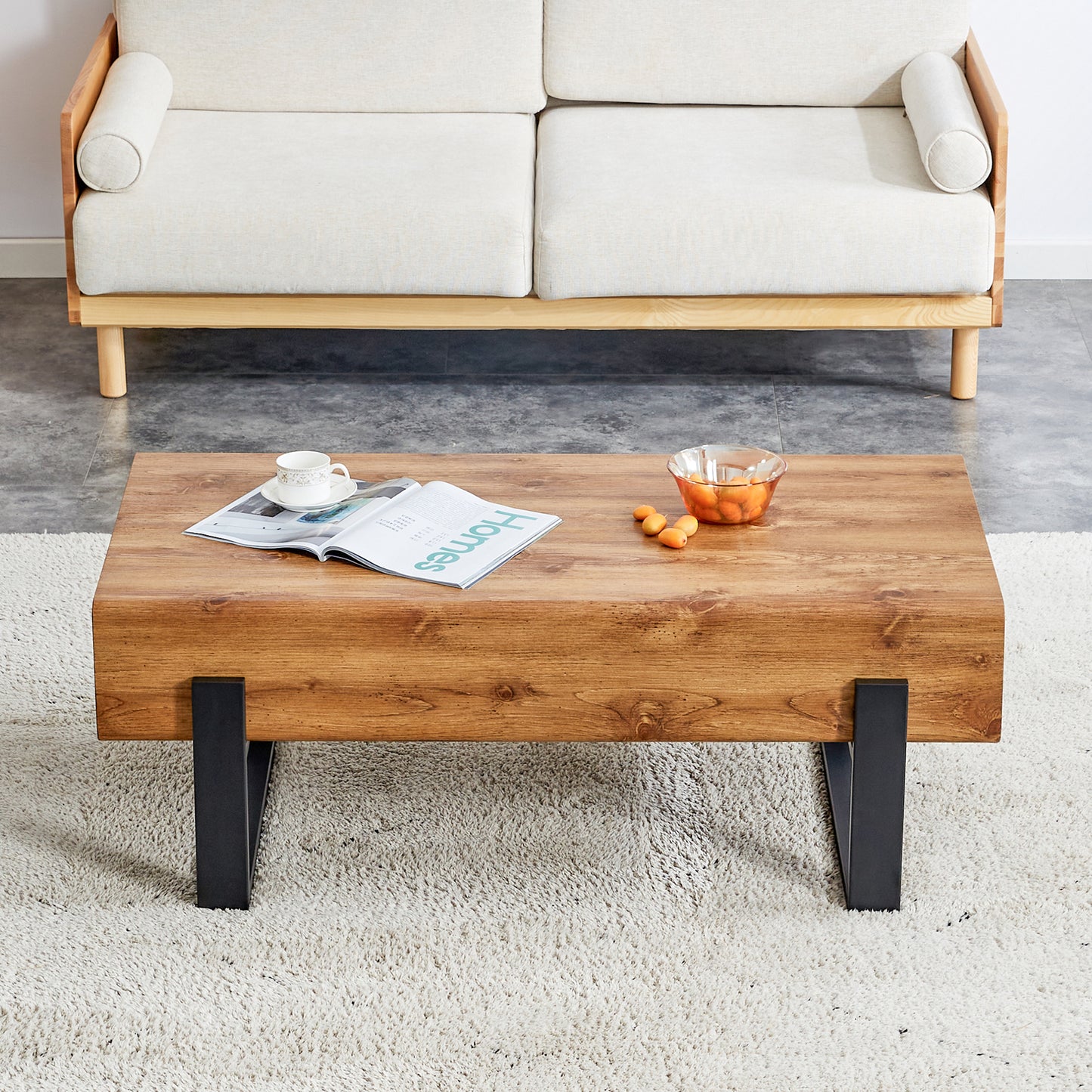 Ghivi Industrial Rustic Elegance Coffee Table