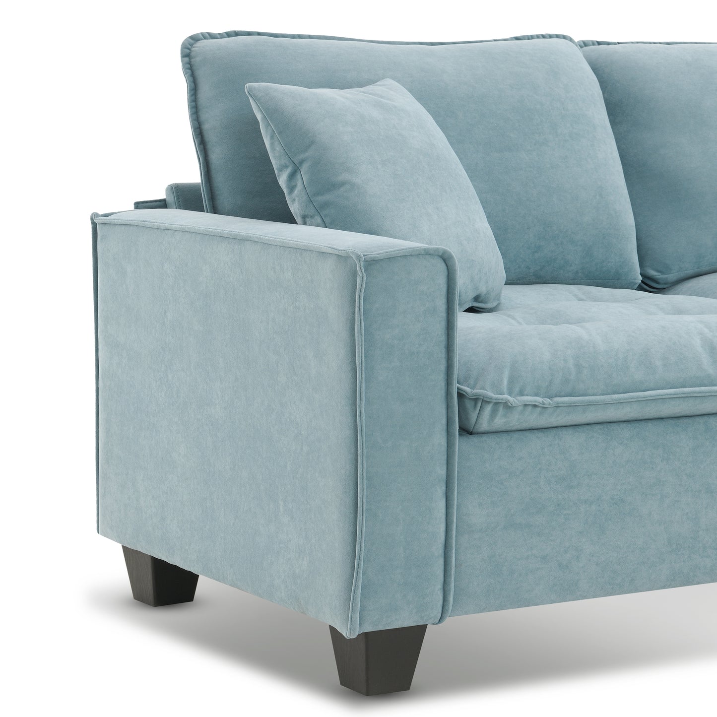 Lula Modern Velvet Convertible Sofa