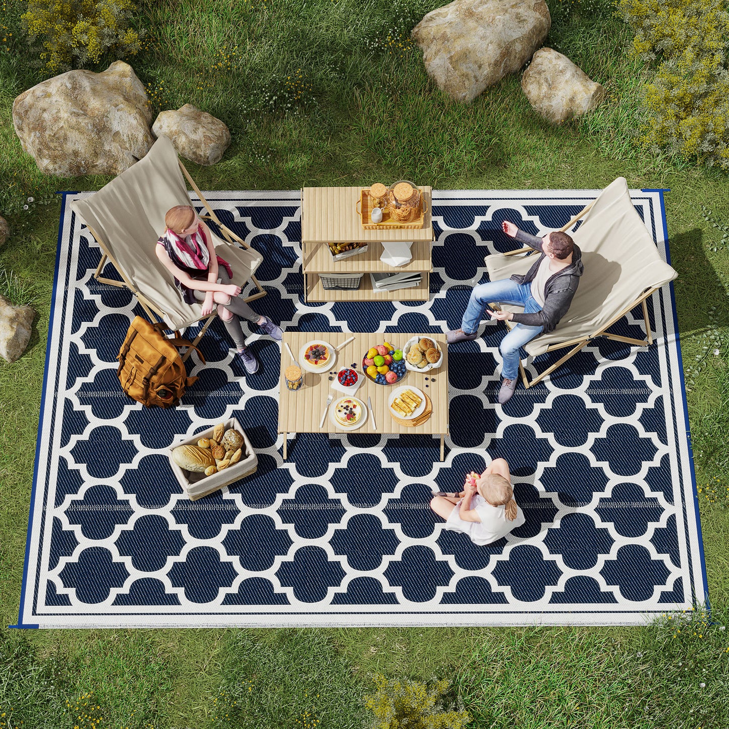 Warmsprings Contemporary Outsunny Reversible Rug
