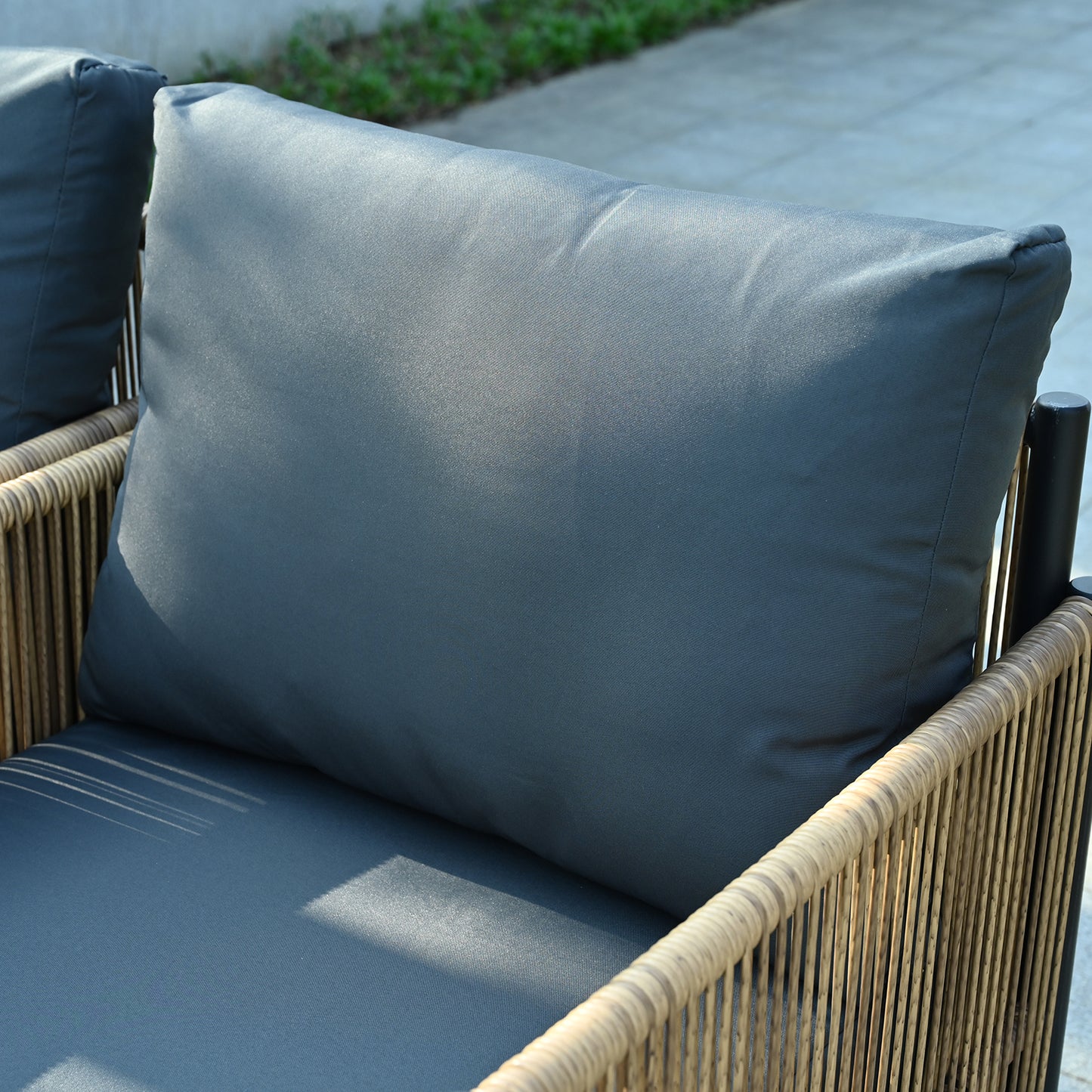 Lazzareschi Modern Patio Wicker Sofa