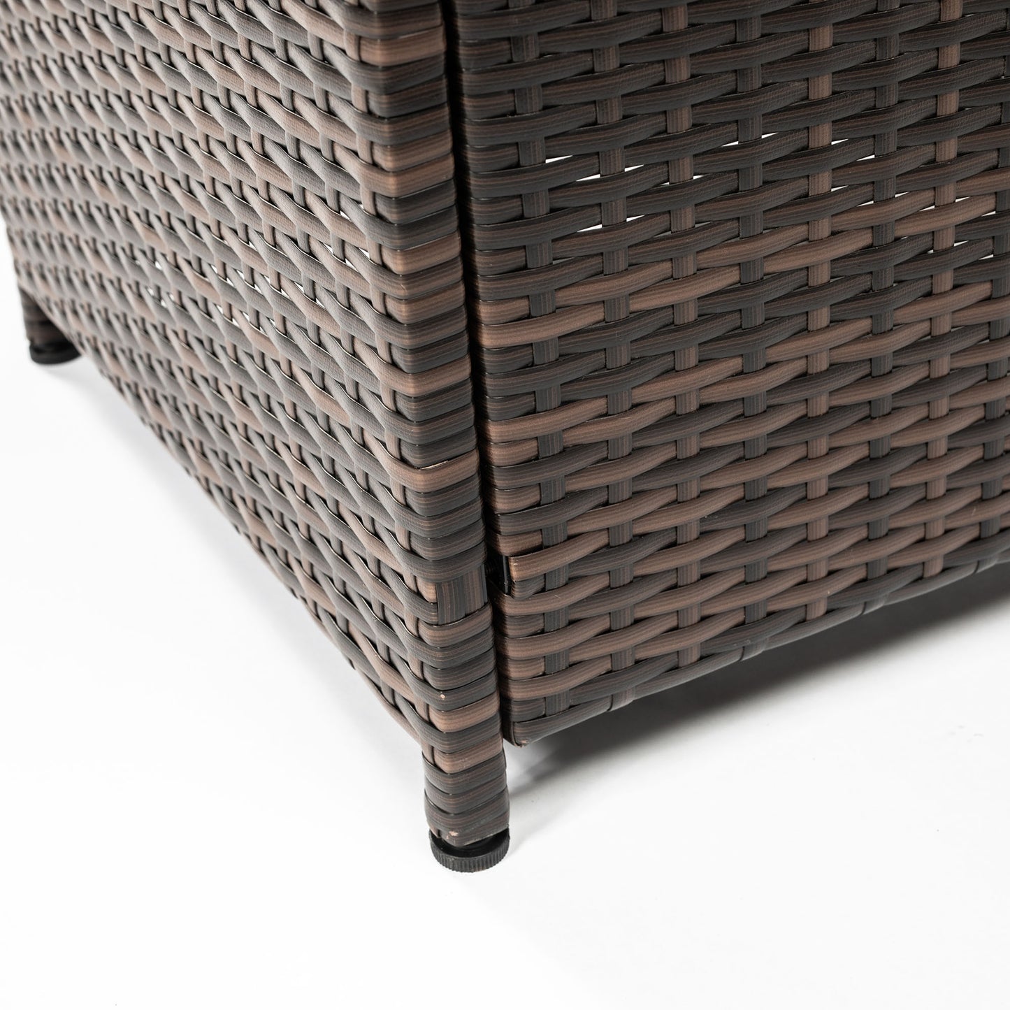Amity Contemporary Wicker Square Fire Pit Table