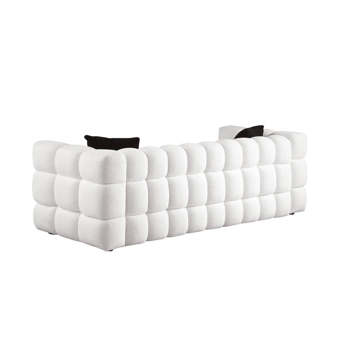 Silverleaf Contemporary Marshmallow Boucle Sofa