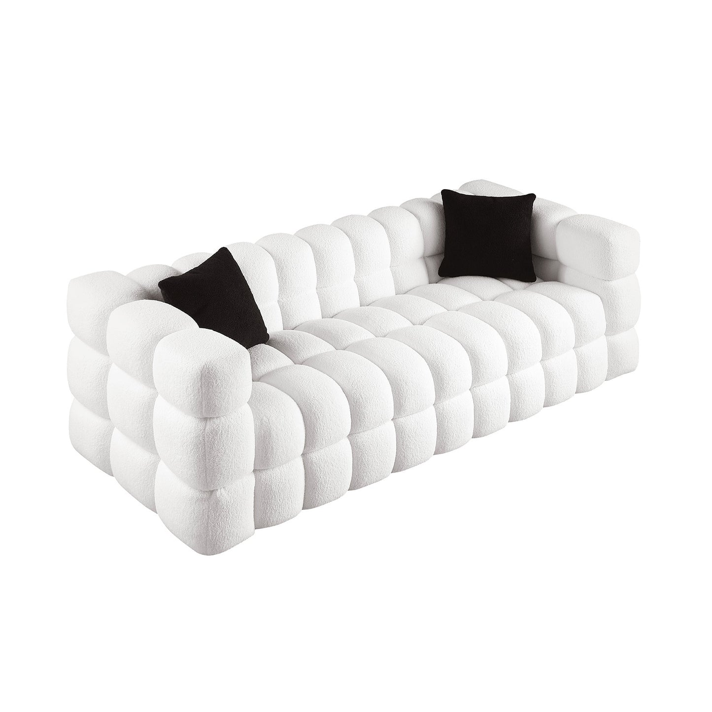 Silverleaf Contemporary Marshmallow Boucle Sofa