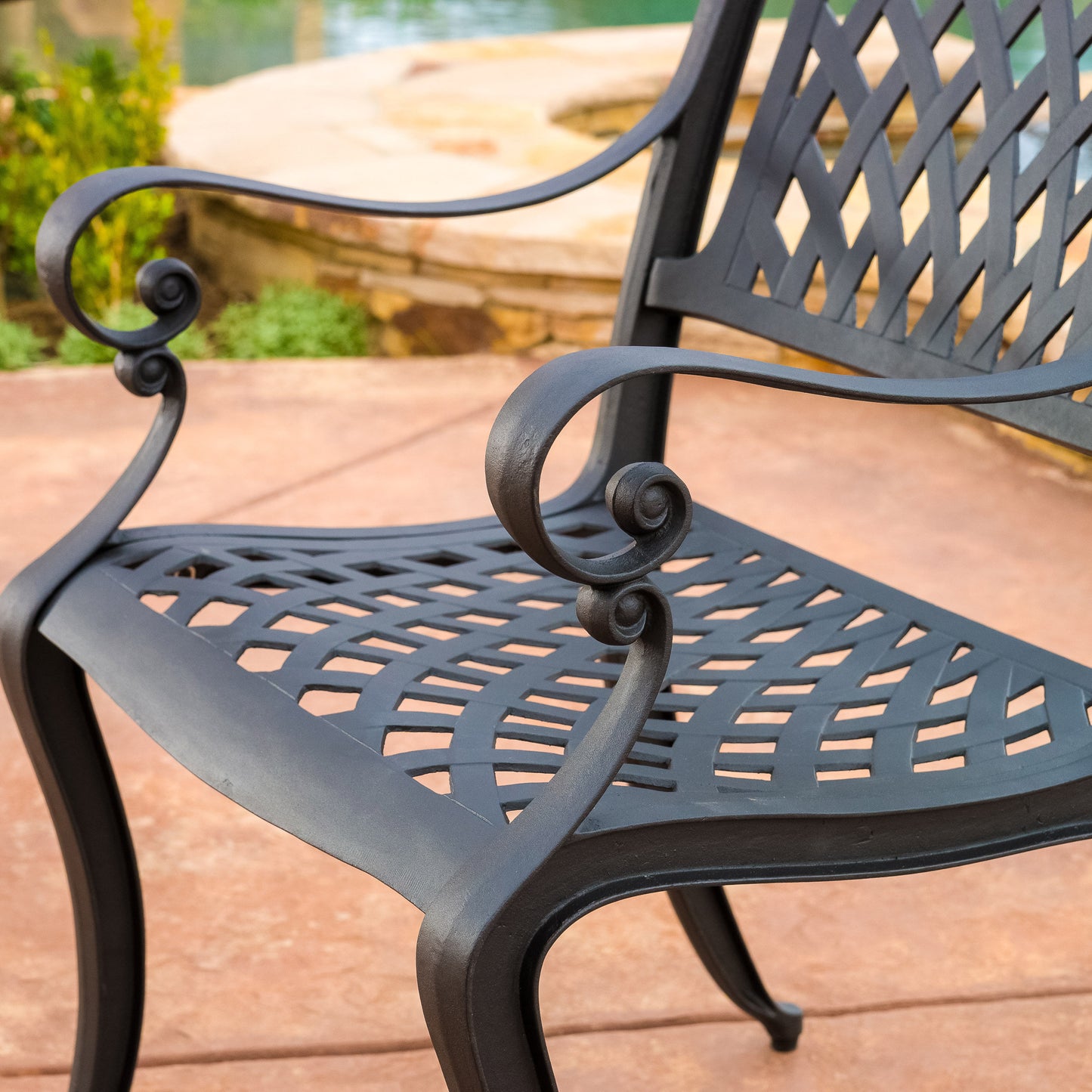 Warmsprings Industrial Mesh Arch Chair