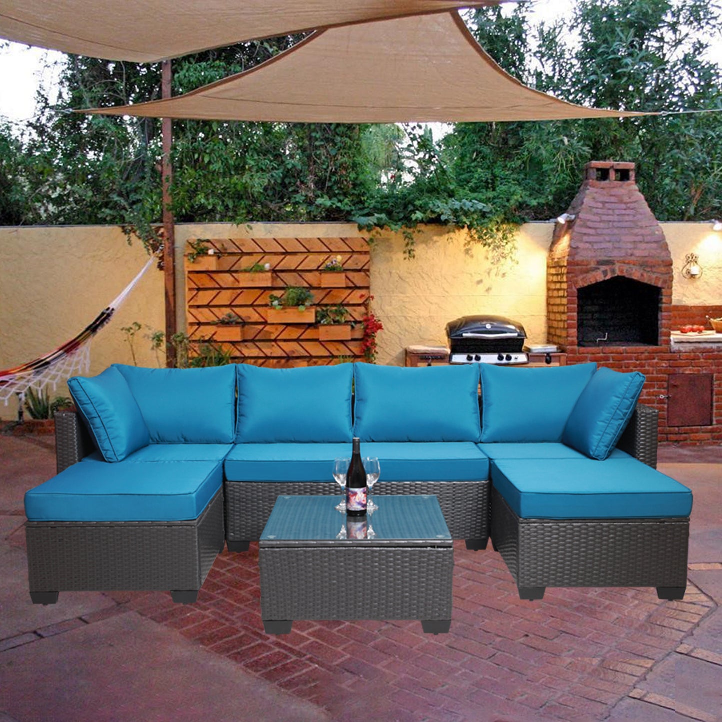 Cleo Modern Rattan Patio Set