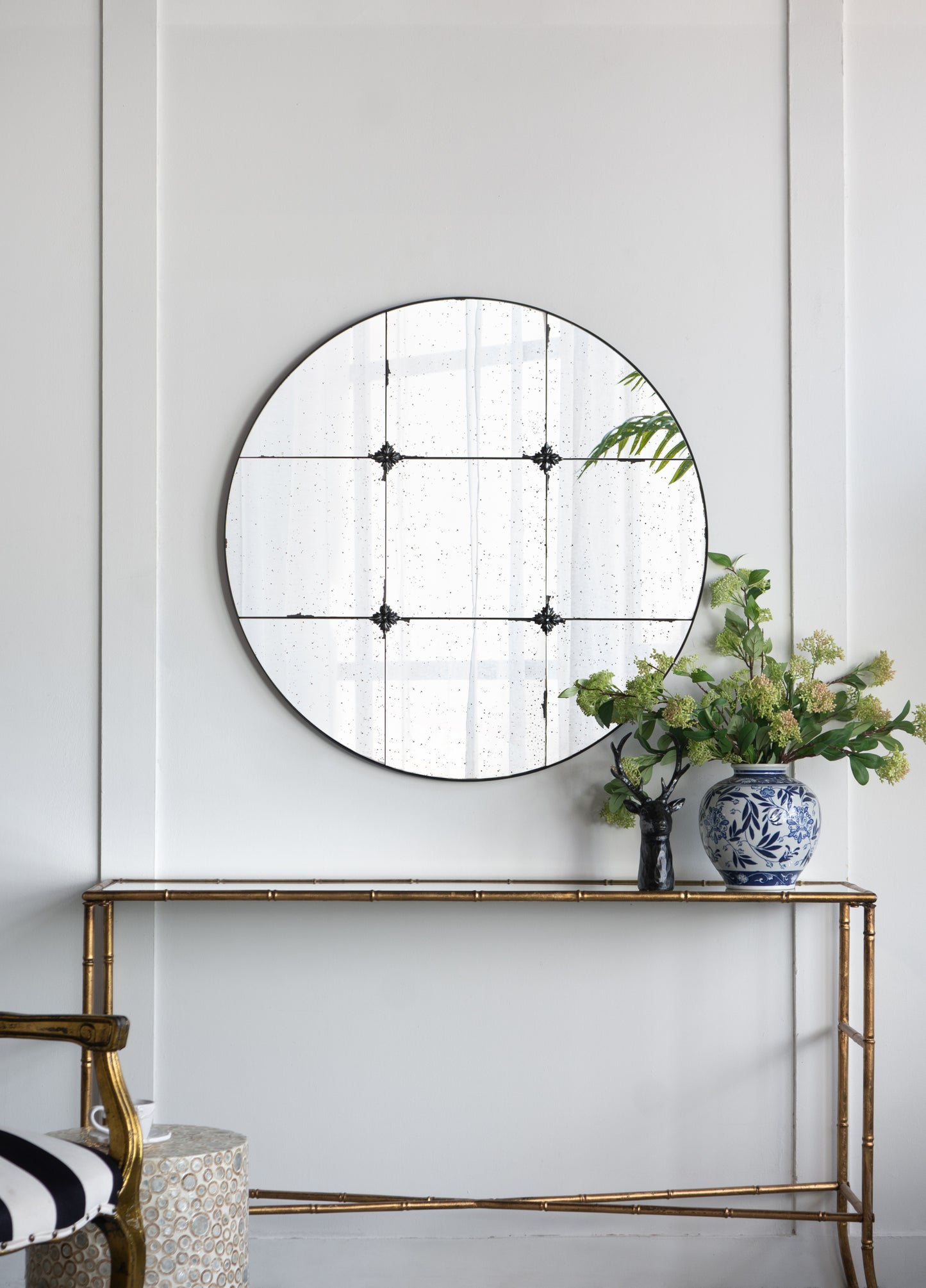 Silverleaf Traditional Antique Glass Wall Mirror