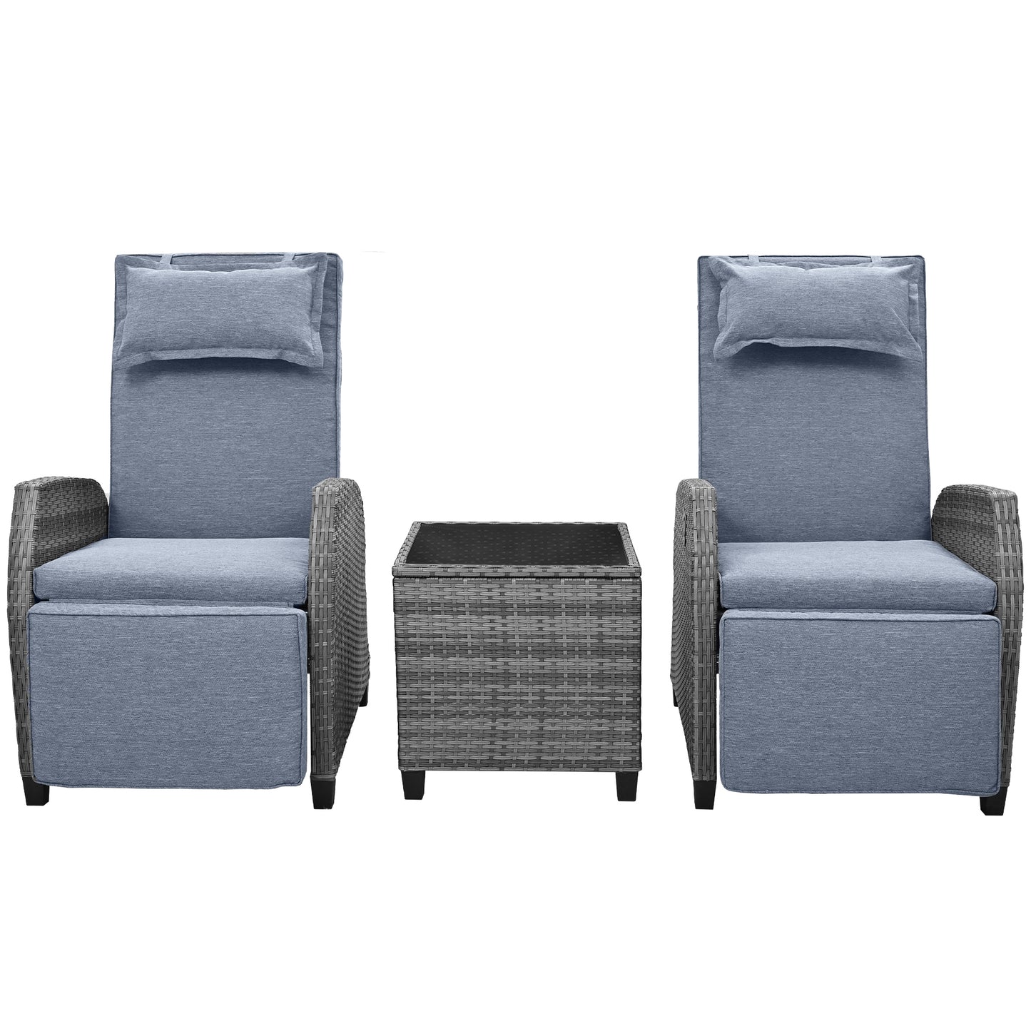 Warmsprings Contemporary U Style Rattan Patio Set