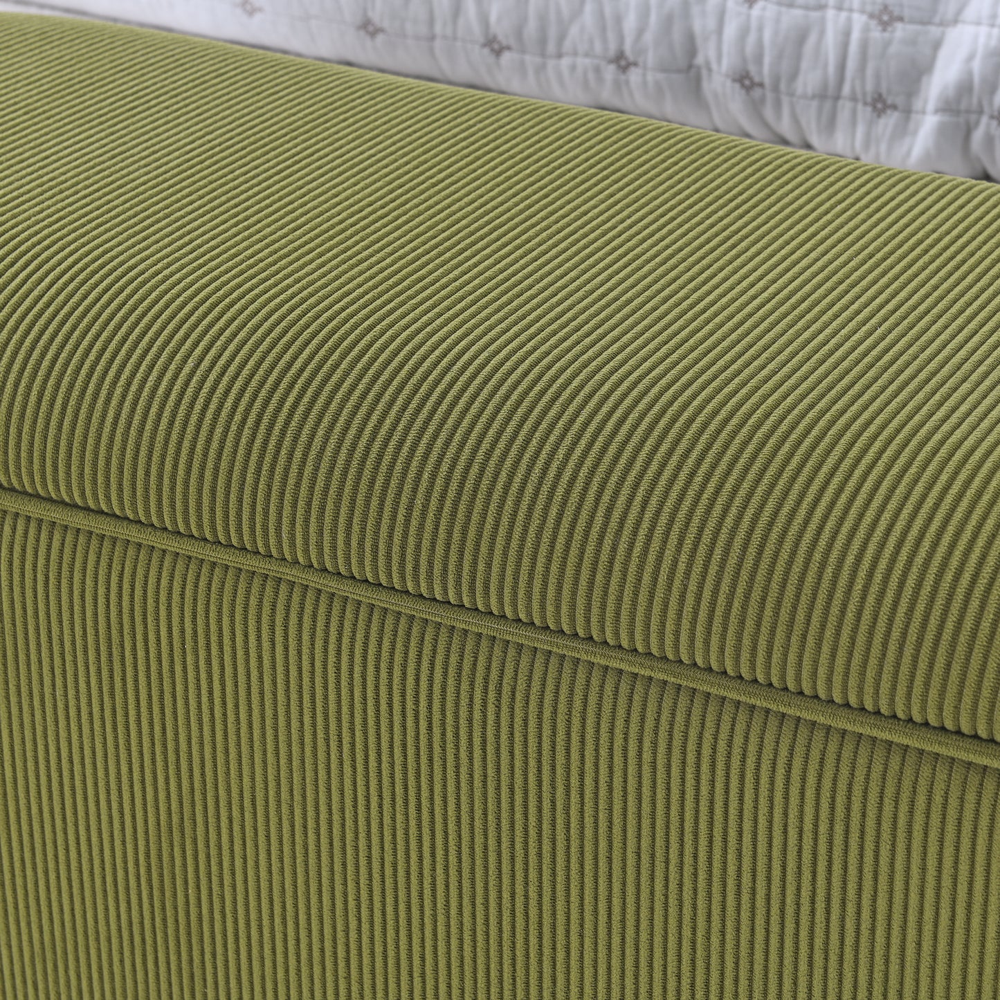 Silverleaf Modern Flannelette Fabric Ottoman Bench