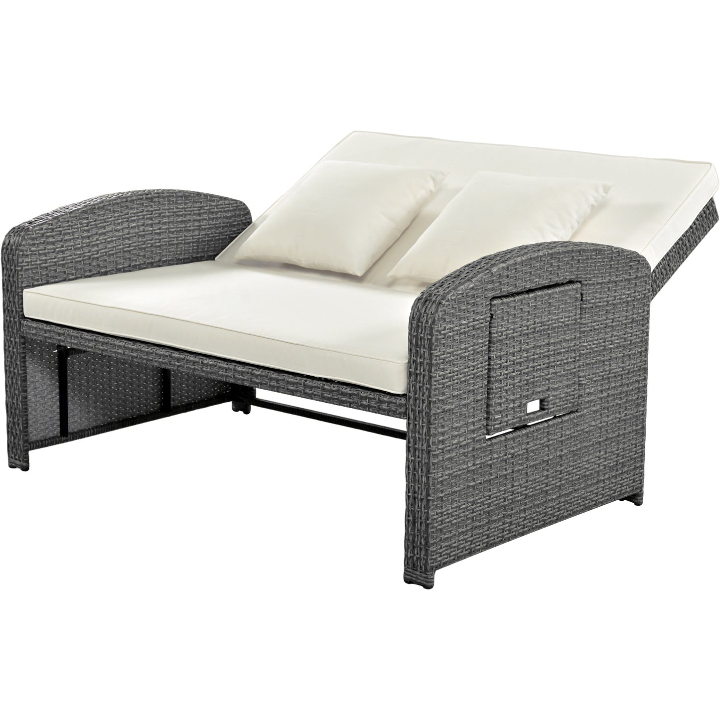 Healdsburg Contemporary Wicker Rattan Reclining Daybed