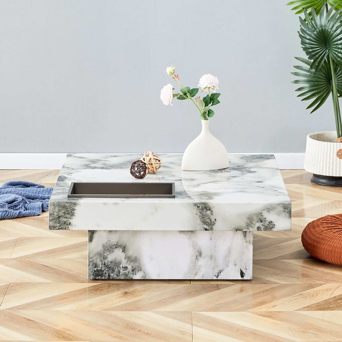 Jiron Modern Fusion Marble Coffee Table