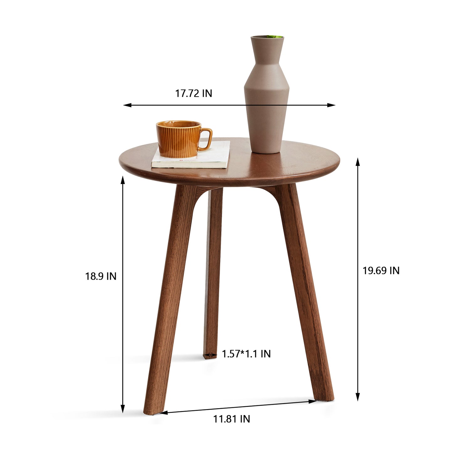 Bartholomew Craftsman Round Oak Side Table