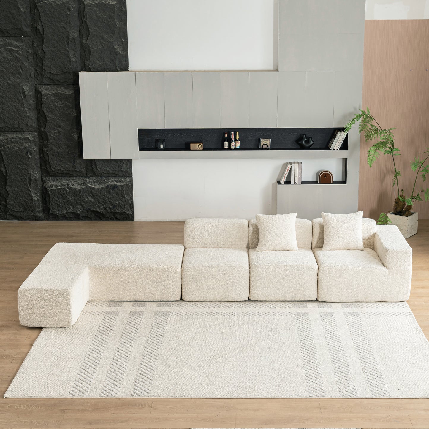 Luz Contemporary Sectional Sofa Set