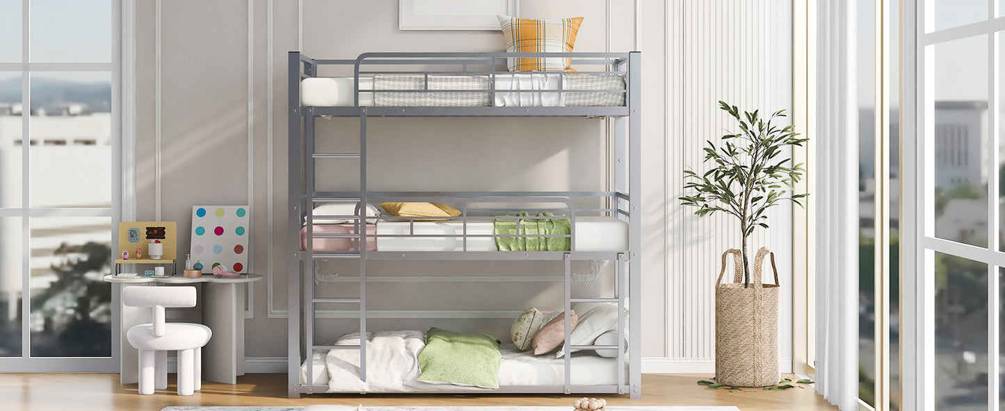 Irvington Industrial Metal Triple Bunk Bed